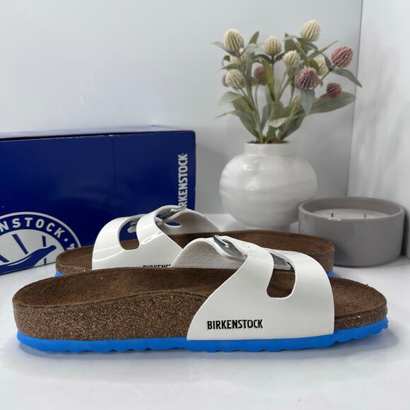 Birkenstock White and Blue Sandals main image 10